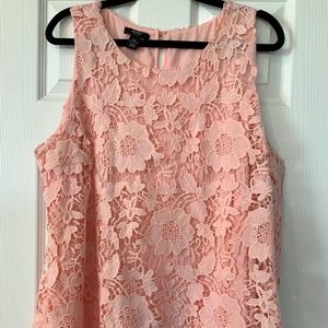 Alfani Women’s Sleeveless Peach Lace Top 18W